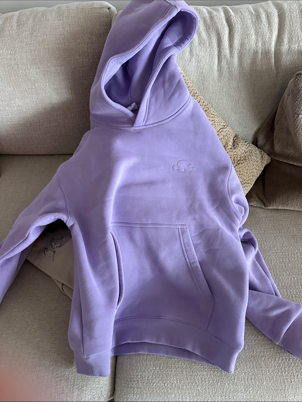 Cloud 9 Lavender Scoop-Neck Pullover Hoodie